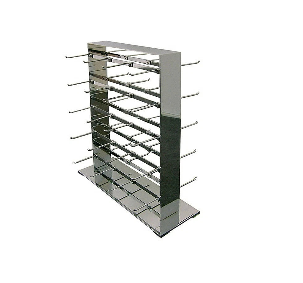 Polished Chrome 40 Hooks Double Sided Jewelry Display 15 In L X 18 In