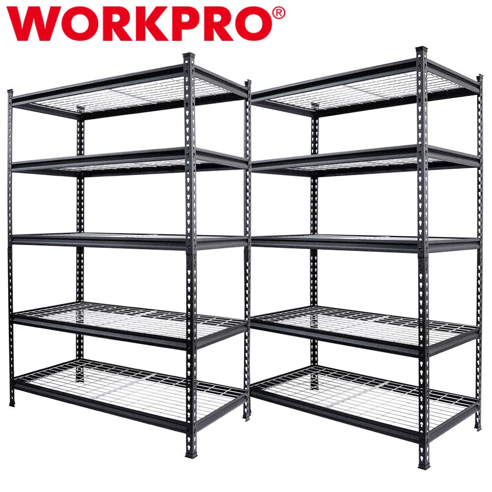 Workpro 5-tier Metal Storage Shelving Unit 24"dx48"wx72"h Storage