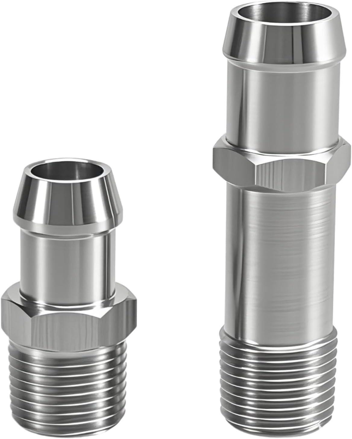 2Pcs Upgraded Stainless Steel 1/2" NPT Heater Hose Fittings, 5/8"