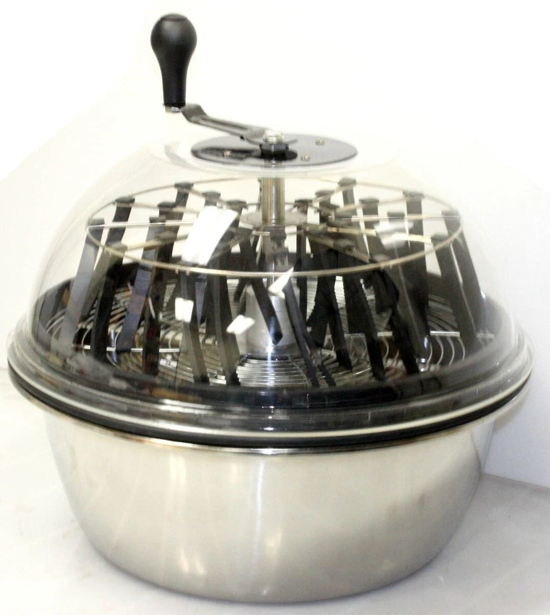 Pro 19" Hydroponics Trim Stainless Bowl Leaf Bud Spin Hand Crank