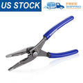 Workpro 8'' Long Nose Slip Joint Pliers 3-zone Serrated Jaw Forg For