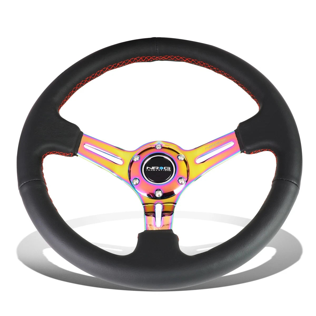 Nrg Reinforced 35cm 3"deep Neo Chrome Spoke Leather | Built Supply Co