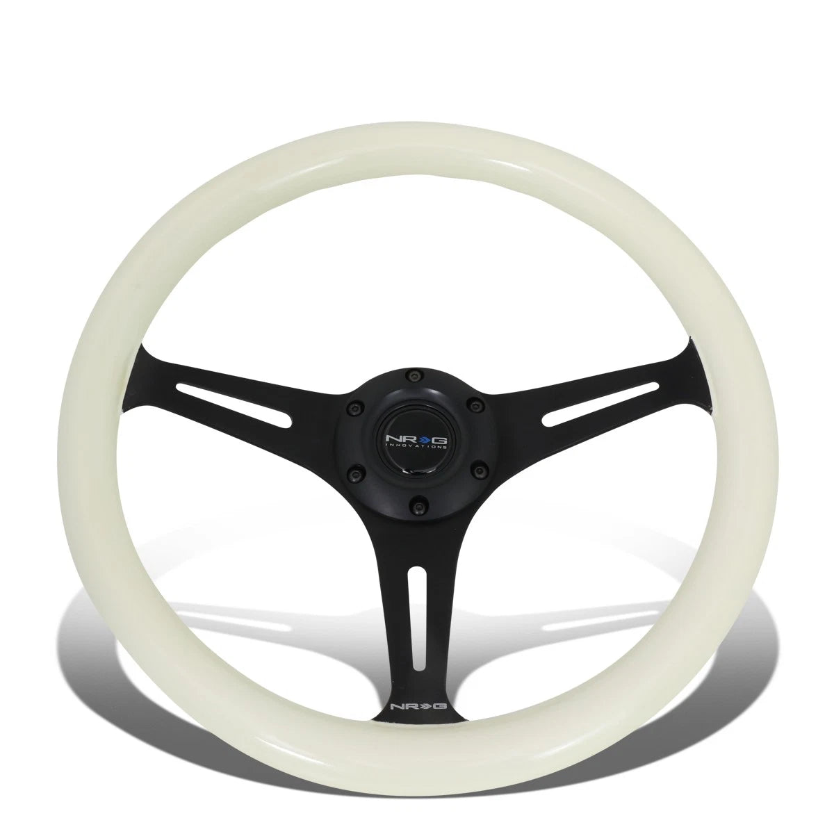Nrg 35cm Black 2"deep Dish Spoke Glow In Dark Wood | Built Supply Co