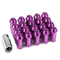 Open End M12x1.25 50mm Tall 25mm Od Purple Universal Jdm Lug Nut+lock