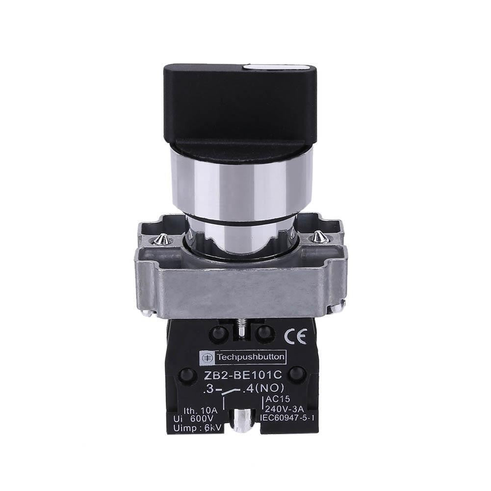 Easy to Install 2NO Maintained Selector Switch with Plastic and Metal MaterialsO