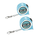 DURATECH 2PIECE 6FT/2M Mini Tape Measure Inch/Metric Keychain Small