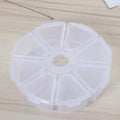 Plastic Round 8 Grids Desktop Storage Box Travel Cosmetic Jewelry