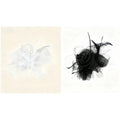 Feather And Floral Headpiece For Bride Wedding Ceremony Hair