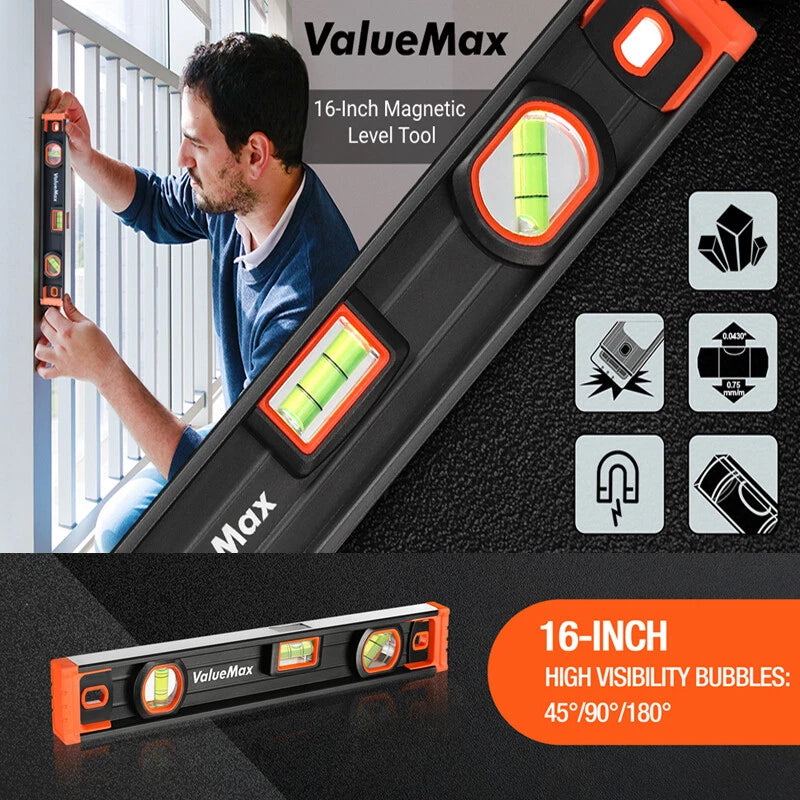 Valuemax 16" Level Magnetic Level Tool 3 | Built Supply Co