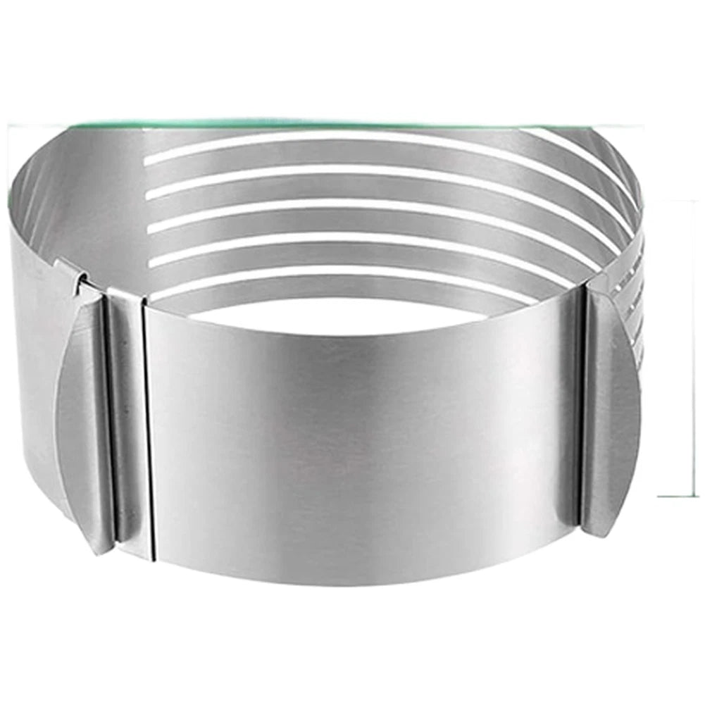 9-12 Inch Stainless Steel Adjustable Cake Slicing Ring For Layered