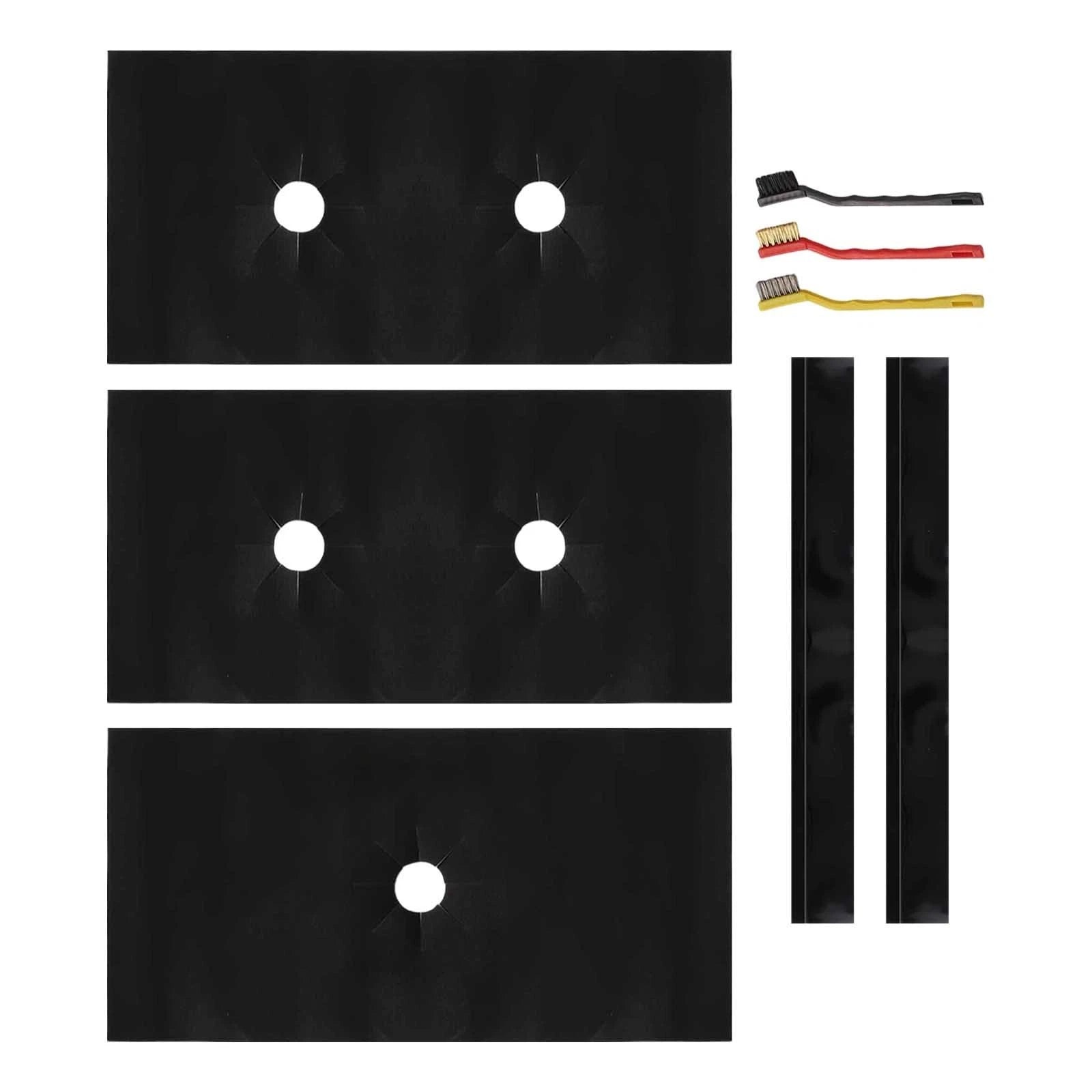 5 Hole Gas Stove Protective Covers With Cleaning Accessories For