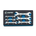 Capri Tools Slim Mini Open End Wrench Set - Metric, 6-Piece by Capri Tools