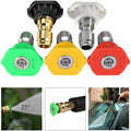 Pressure Washer Spray Tips Nozzles High Power Kit Quick Connect 1/4in