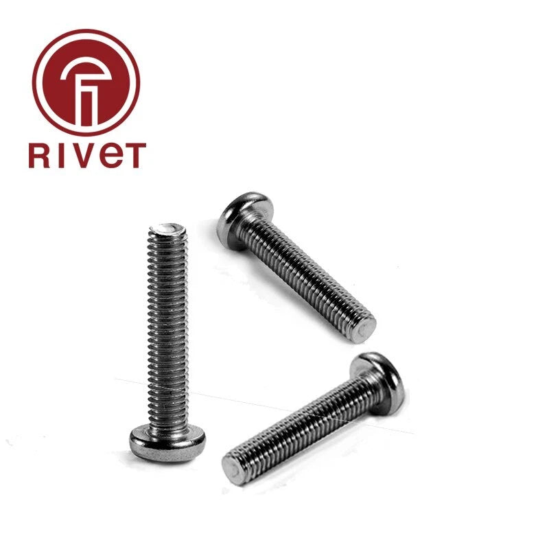 A2-70 Gb818-85 Din Iso 7045 M6 Cross Recessed Round Pan Head Screws 50
