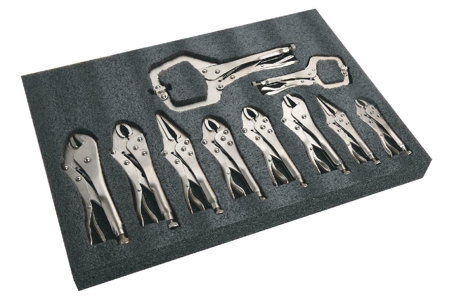 VCT Locking Pliers - 10 Piece Set with Tray