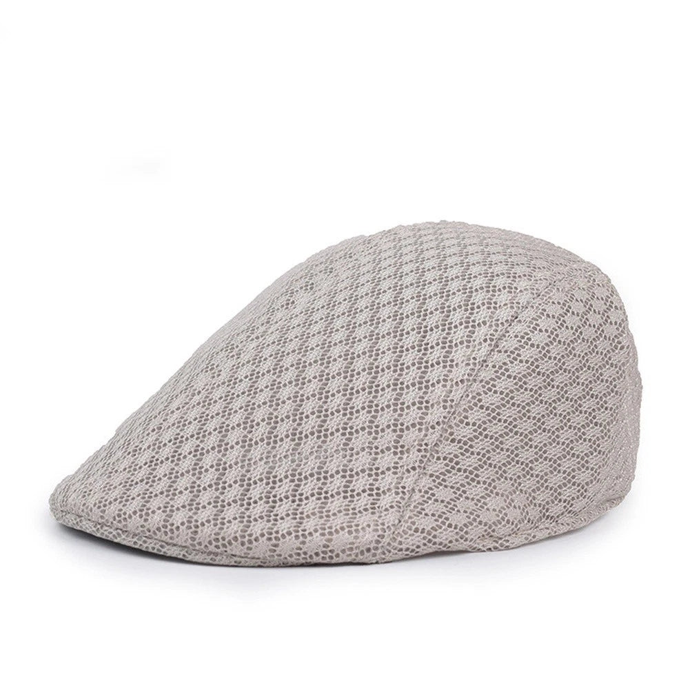 Summer Mesh Beret Hat For Men Uv Resistant Breathable Outdoor Headwear