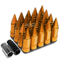 M12x1.5 83mm Tall 23mm Od Orange Aluminum Jdm Lug Nuts With Caps+2
