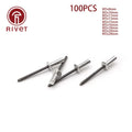 100×m5 Rivets Remaches Aluminum Steel Closed End Blind Round Dome