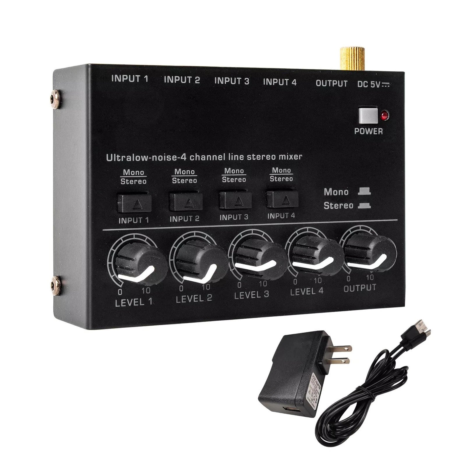 Ultra Low Noise 4 Channel Line Mixer Mini Audio | Built Supply Co