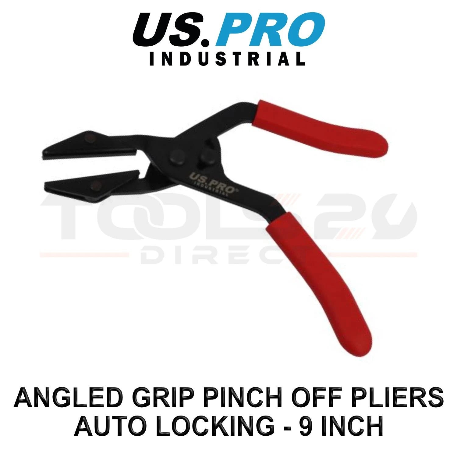 Us Pro Angled Grip Pinch Off Pliers - Auto Locking - 9" 5921
