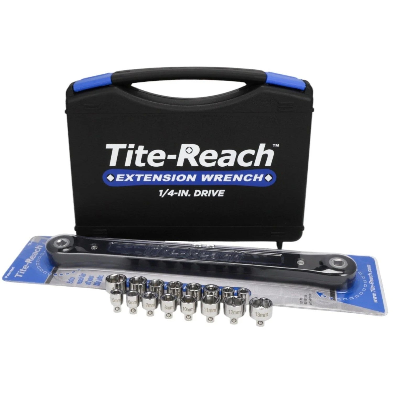 Tite-Reach 1/4" Pro Socket Extension Wrench & Socket Set Combo Pack