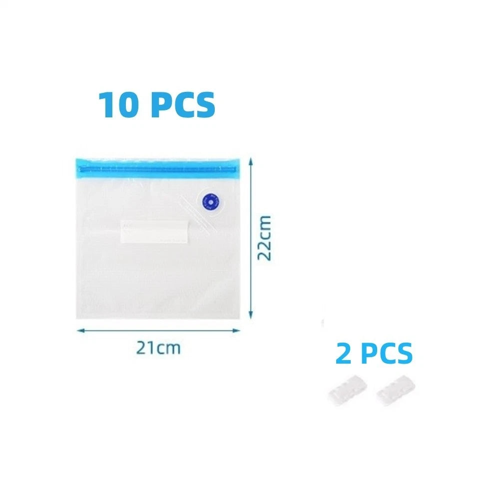 Kitchen Storage Organization Clips Vacuum Bags Space Saving White