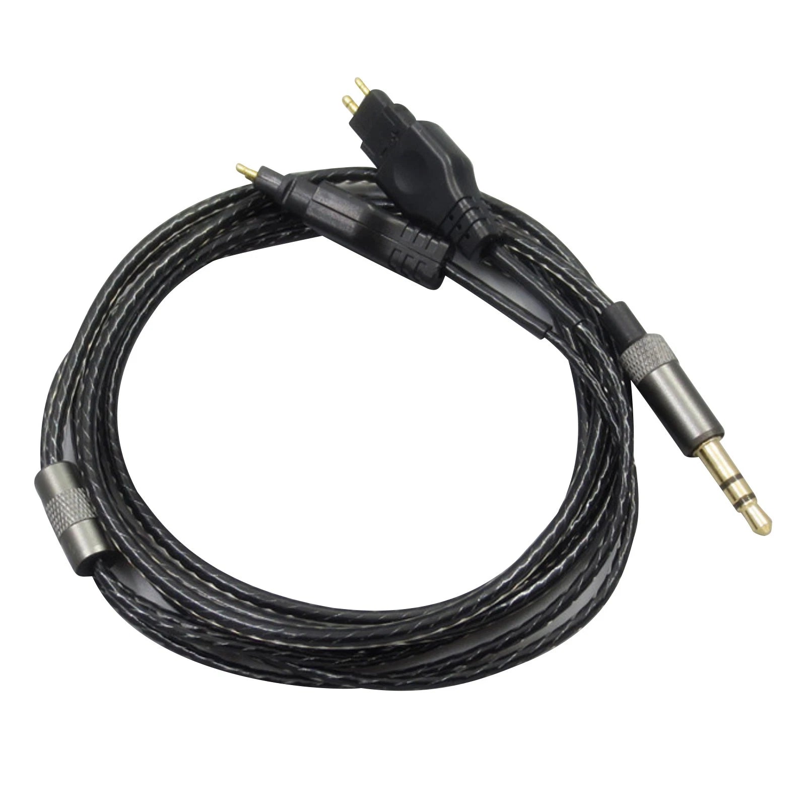 Black Repair Auto Earphone Cable For Sennheiser Hd414 Hd430 Hd650