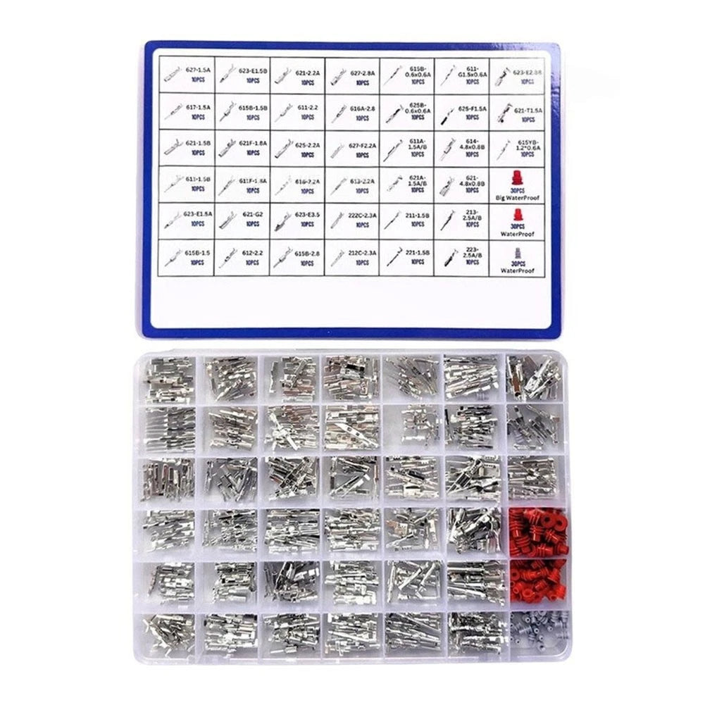 Vehicle Pin Terminal Kit 0.6mm To 4.8mm Non Insulated Male Female