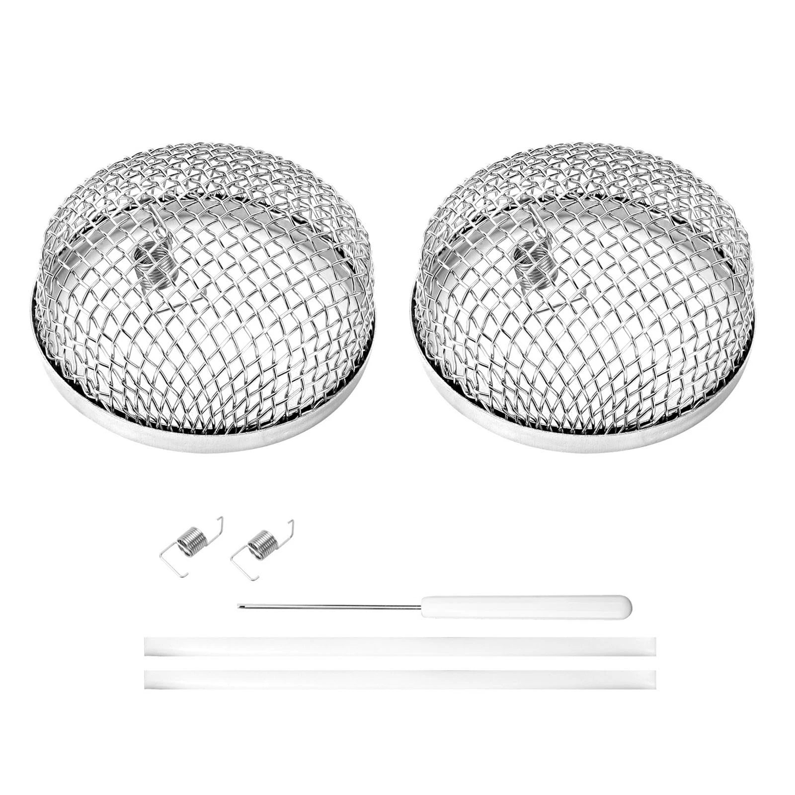 2 Pack Stainless Steel Rv Furnace Vent Cover Mesh Screen 2.83x1.18