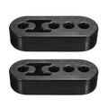 Rubber 4 Holes Car Exhaust Tail Pipe Mount Brackets Hanger Insulator