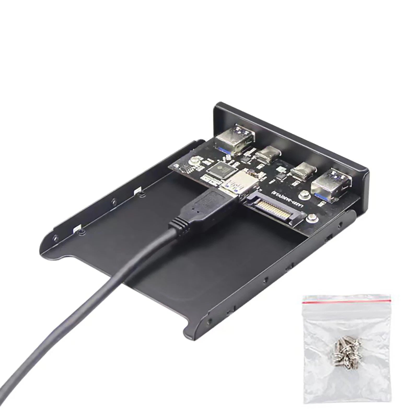 3.5 Inch Usb-c Usb 3.0 Hub 4 Ports Front Panel Floppy Bay Computer