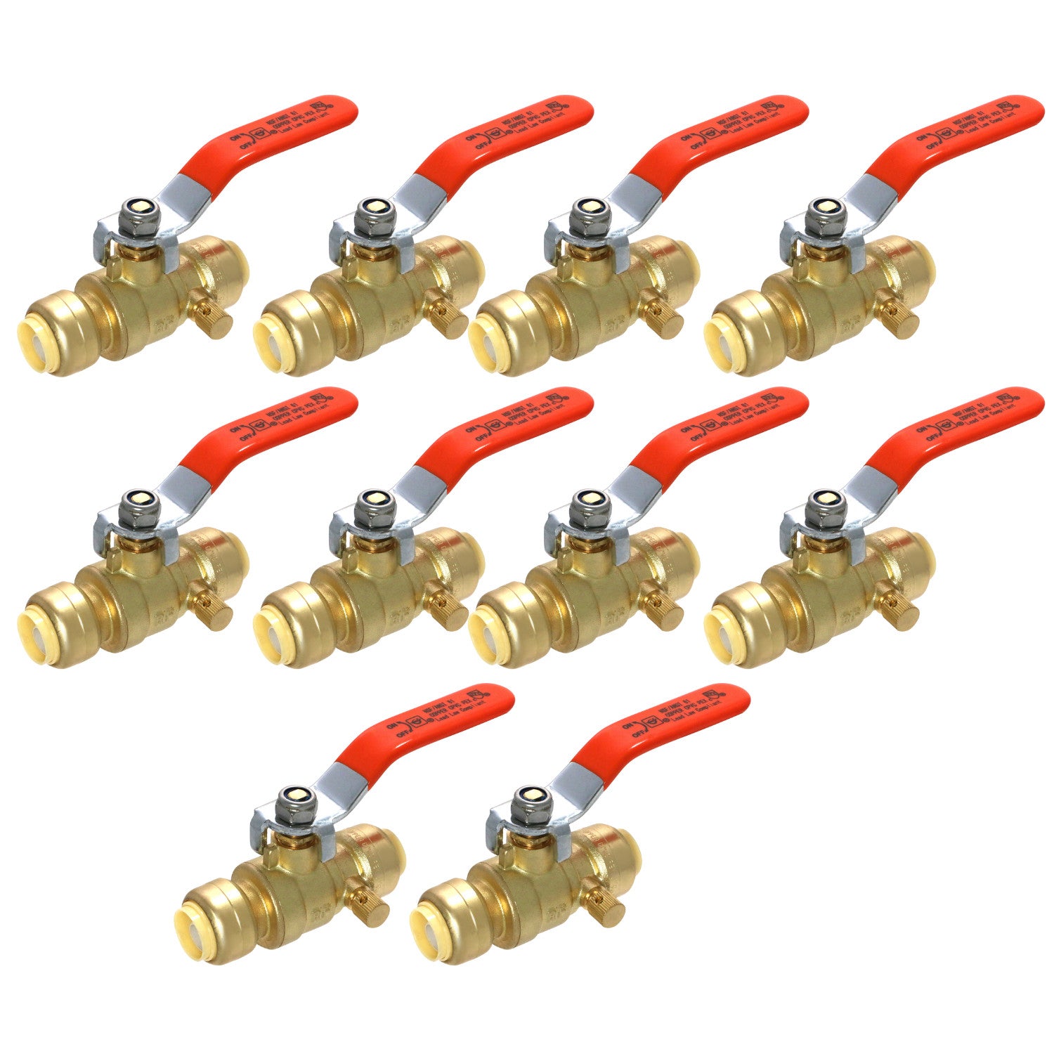 XFITTING 1/2" Push Fit Ball Valve - 10 Pack