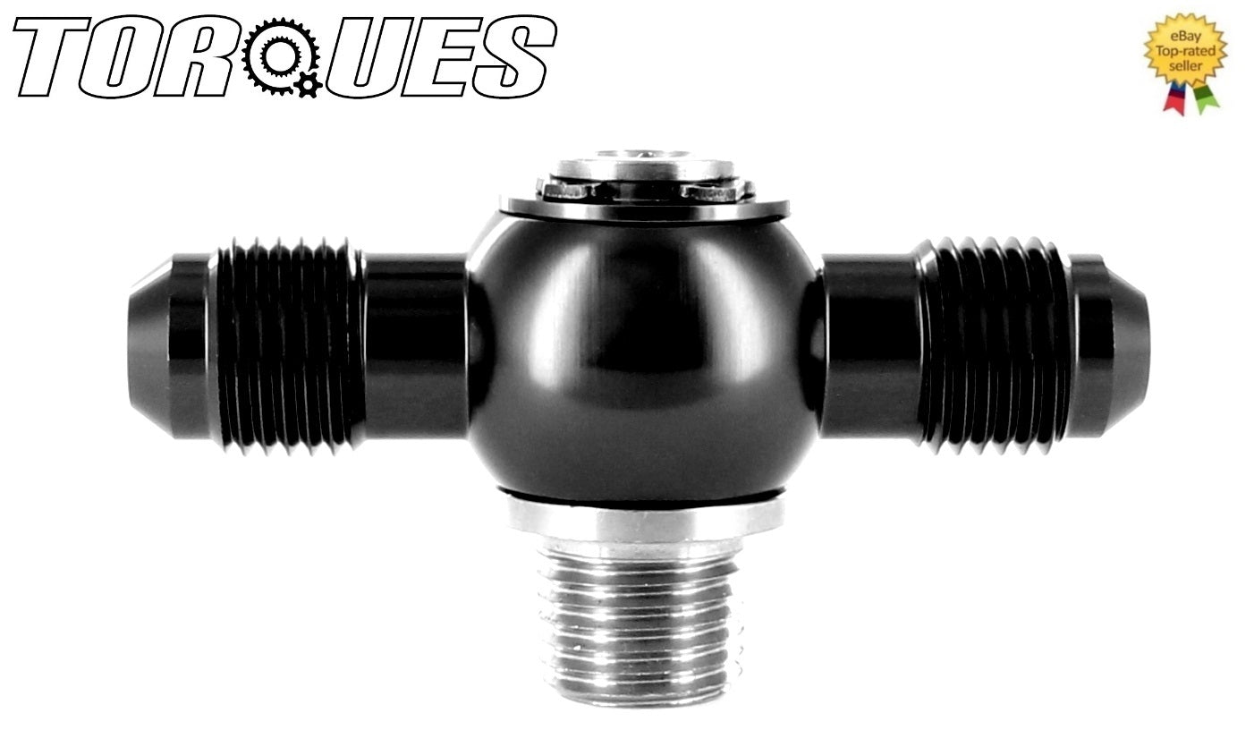 An-6 (6an) Double Banjo Adapter to 1/4" Npt Stainless Steel Banjo
