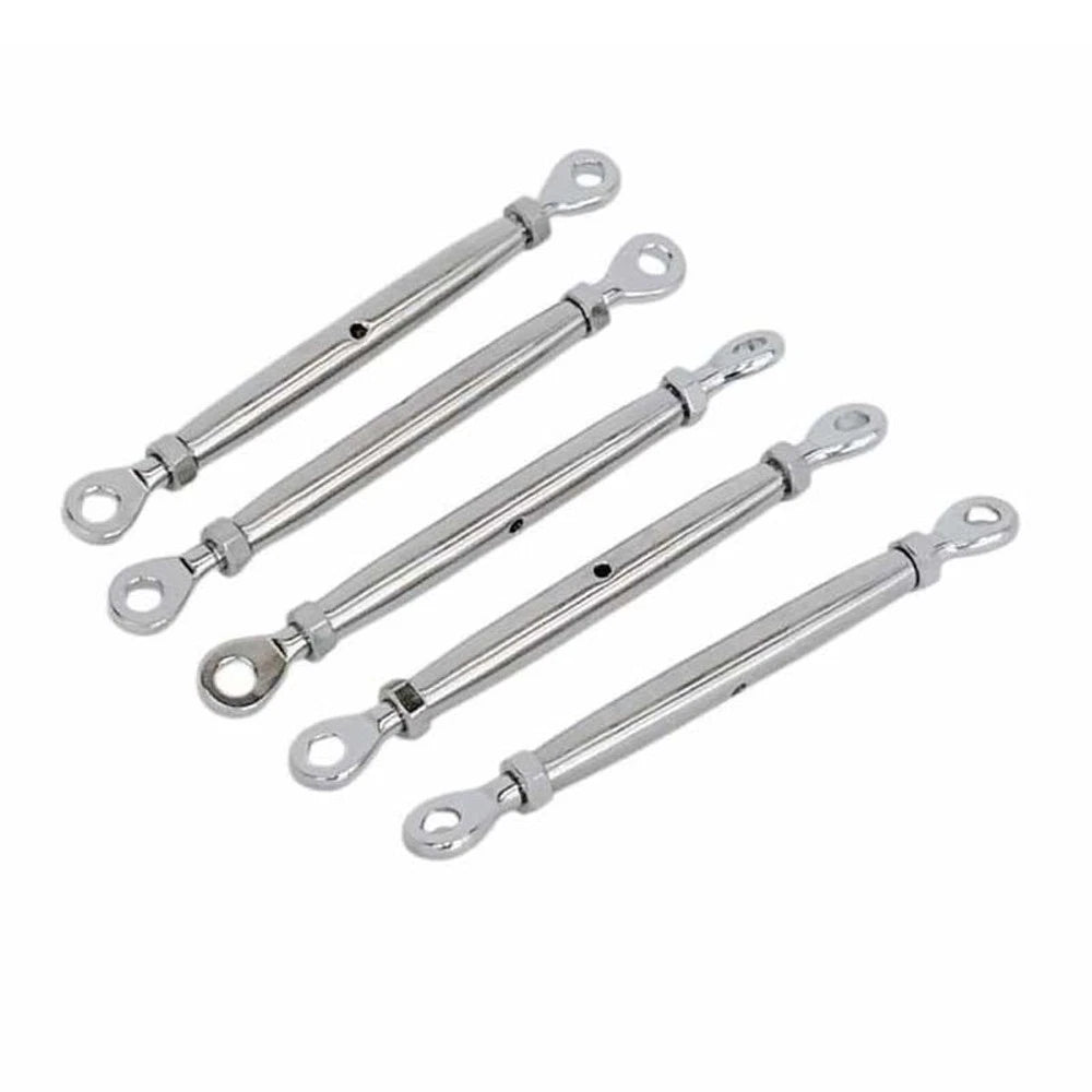 T316 Stainless Steel Turnbuckle,5/1<wbr/>6" Eye To Eye,closed Body,