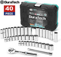 Duratech 3/8"drive Socket Tool Set Sae/metric Ratchet Handle