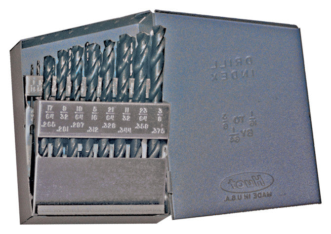 Chicago Latrobe 21pc Drill Bit Set 1/16-3/8" Black Oxide