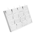 Earring Display Tray Pendant Jewelry Display White Faux Leather 16