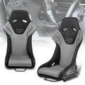 Pair Of Universal Microfiber Suede Fixed Racing Racing Bucket Seats