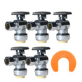 XFITTING 1/2" Push Fit x 3/8" OD Compression Angle Stop Valve