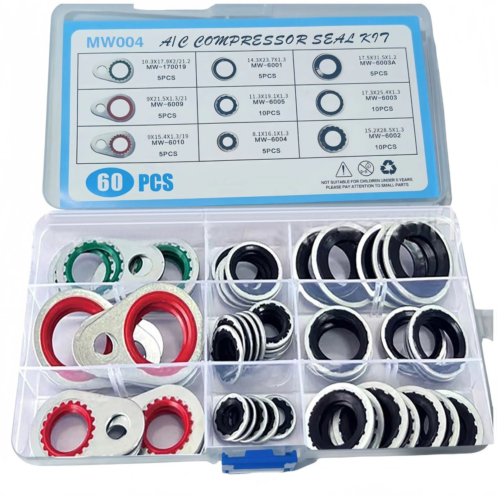 Box 9 Sizes Air Conditioning System Compressor Gasket Seals Washer
