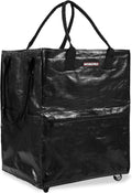 Large Rolling Grocery Bag Wide Zipper 36-gallon Tote W/5 Wheels 110