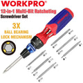 WORKPRO 12-in-1 Ratcheting Multi-Bit Screwdriver Set w/Double End Bits