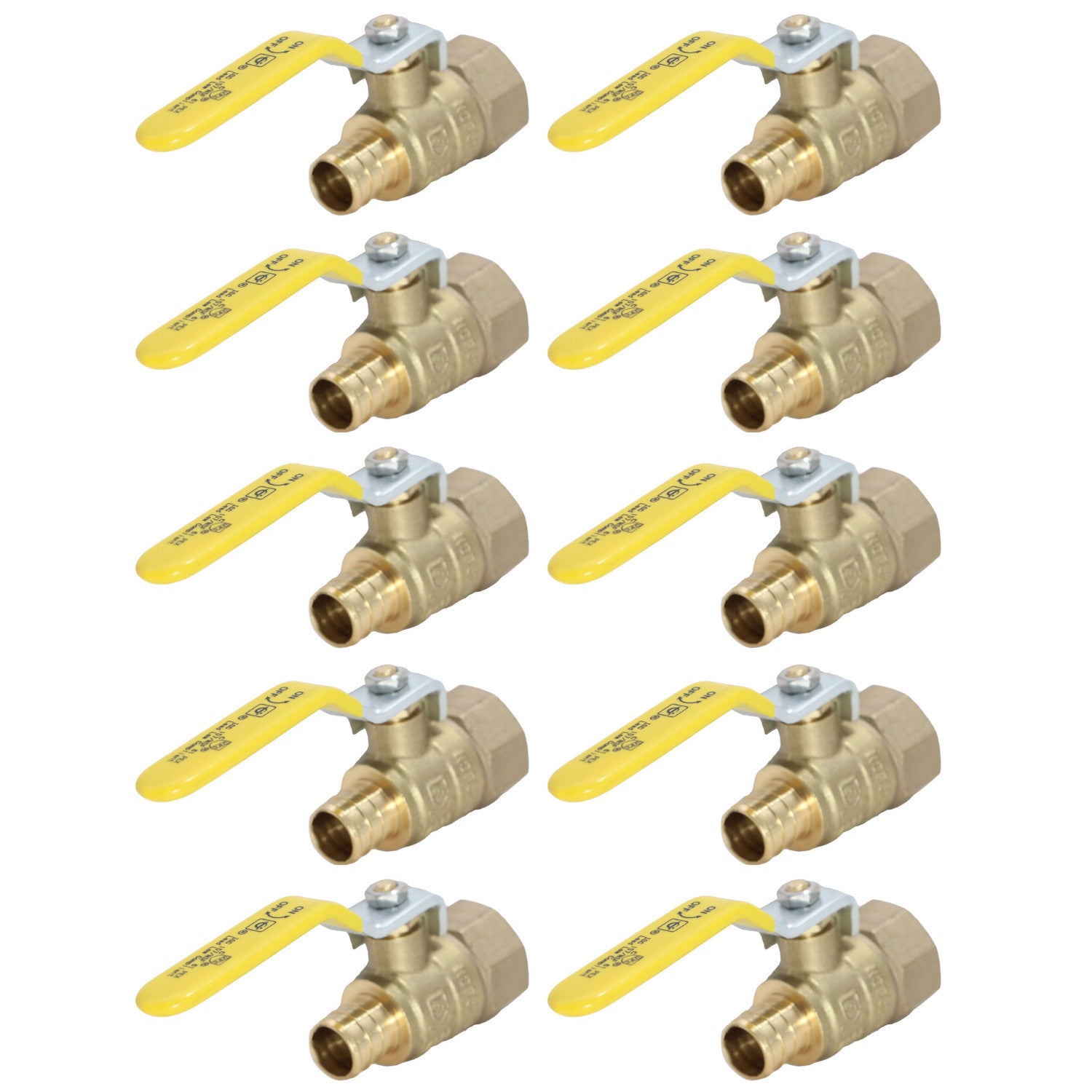 10 Pack XFITTING 3/4" Pex-B Female Ball Valve Pex B Cri