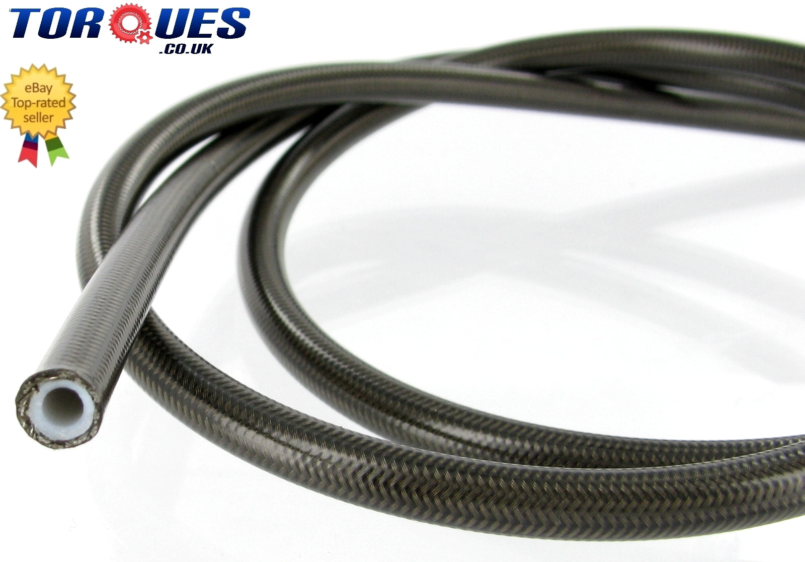 An -3 ( 1/8" I.d) Stainless Braided Smoked Pvc Coated Ptfe Brake Hose