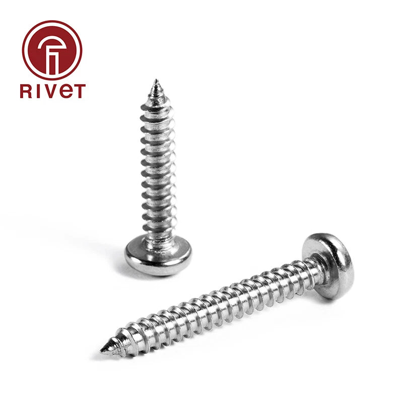 100/ Din 7049 Cross Recessed Pan Head Self-tapping Screws St3.5 St3.9