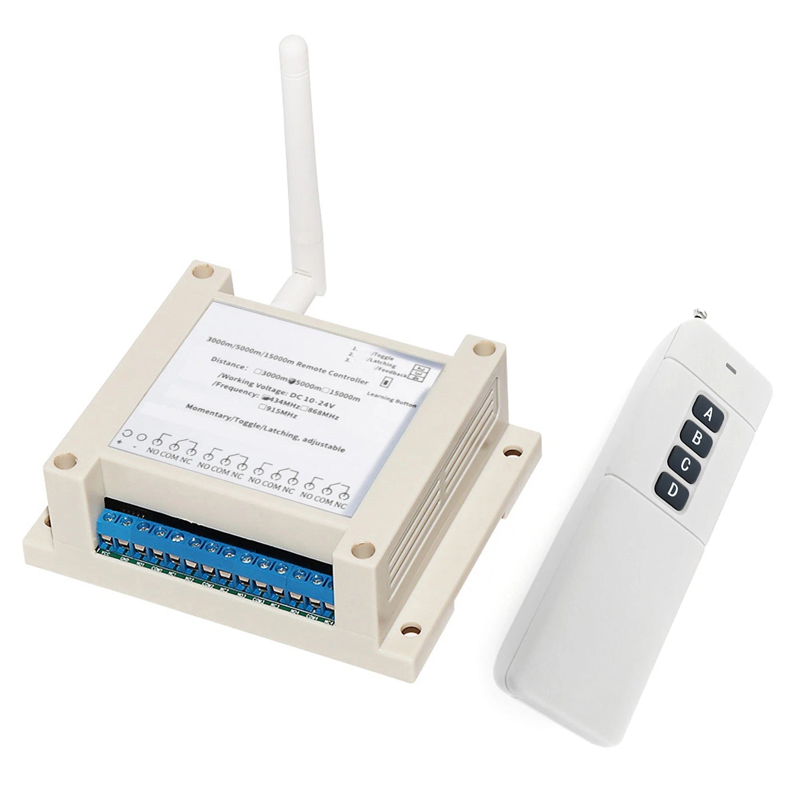 434m 5000m 4ch Wireless Bidirectional Fsk Remote Control Led Feedback