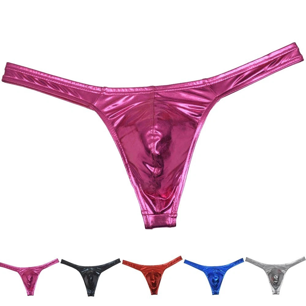 Briefs Underpants Underwear M-xl Men Pants Shiny Solid Stretchy T-back