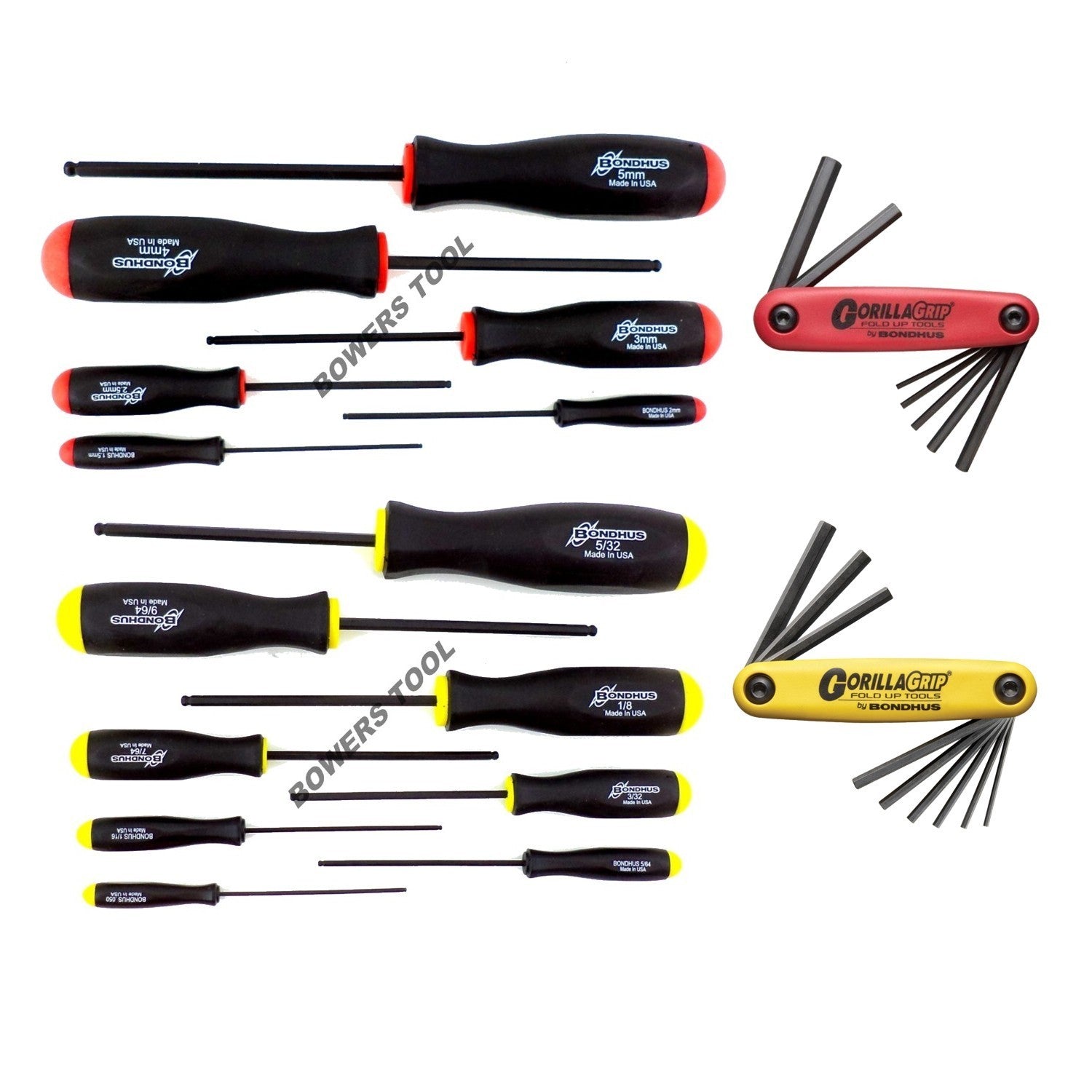 Bondhus Ball End Hex Screwdriver & Wrench Set
