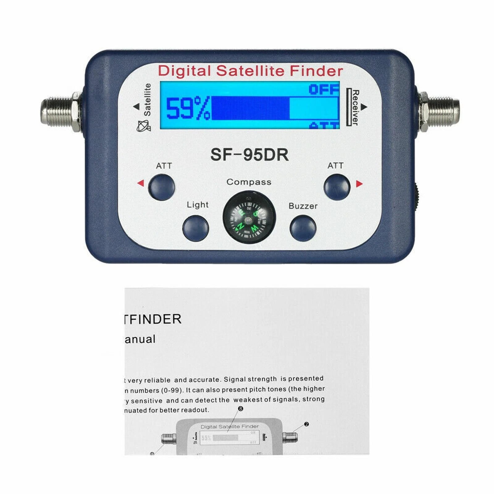 Lcd Digital Satellite Finder Meter Signal Strength Dish Sat Directv
