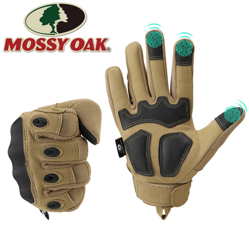 Mossy Oak Tactical Gloves Touchscreen Faux Leather | Built Supply Co
